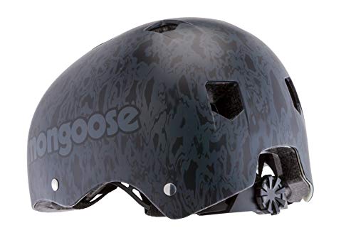 Mongoose All Terrain Youth Bike Helmet, Black and Grey, Ages 8-14, 3-in-1 Multisport Compatible, Lightweight Microshell, 10 Air Vents, Adjustable