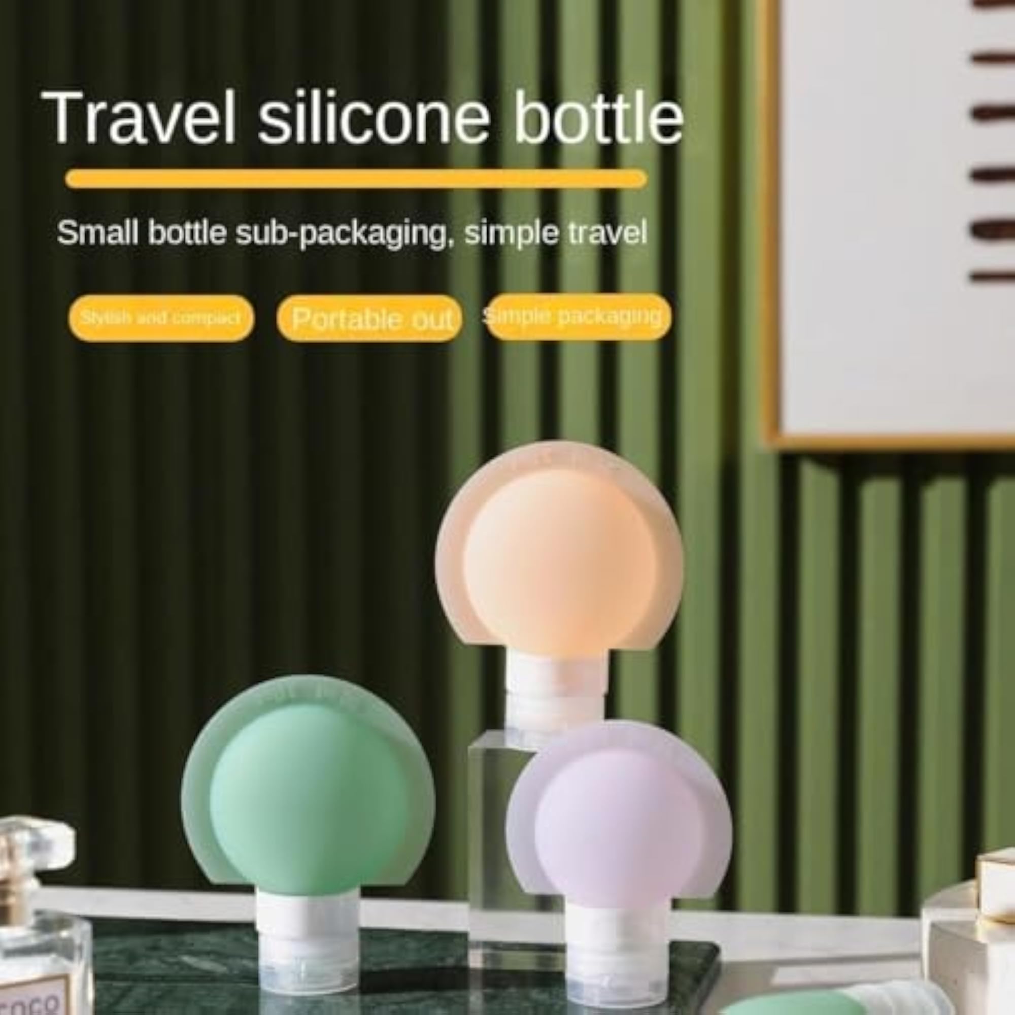 Silicone Lotion Bottle 3pcs Set, Travel Toiletry Containers