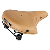 Gewicht: 860g Lepper Concorde Damen Kern Leder Sattel Natur Fahrrad Retro Vintage Komfort gefedert, 600081