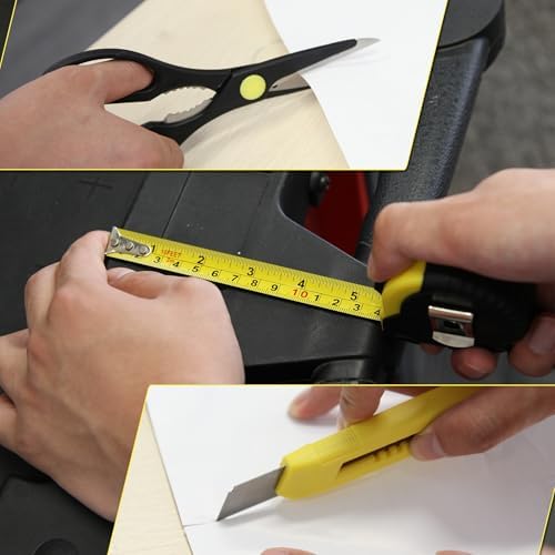 CARTMAN 39-Piece Home Tool Set Kit, Essential Household Hand Tools with Plastic Storage Case, Yellow