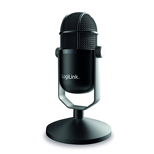 Preisvergleich Produktbild LogiLink HS0048 USB HD Mikrofon in Studio-Qualität Schwarz