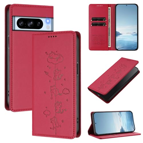 �X�}�z�P�[�X �Ή��@�� for Google Pixel 8 Pro�yRFID�Ւf�@�\�z�y�J�[�h�z���_�[�t���}�O�l�b�g�J���t���b�v�L�b�N�X�^���h�zRed