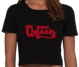 Knaughty Knickers BBC Queen Big Black Cock Lover Queen of Spades with Crown Black Crop Top Adult Flirty Fun
