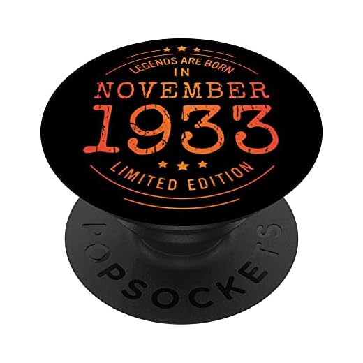 Cumpleaños Noviembre 1933 Edición Limitada Regalo Vintage PopSockets PopGrip Intercambiable