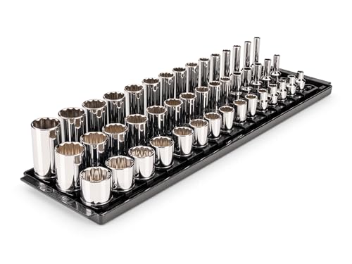 Image of TEKTON 3 /8 Inch Drive 12-Point Socket Set, 45-Piece | SHD91127