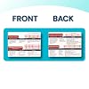 EKG Pocket Badge Cards 7 Double-Sided Nurse ECG Reference Sheets, Rhythm Interpretation Telemetry Medical Cardiac Reference Nursing Accessories, Durable Waterproof Matte Cards (3 x 4)