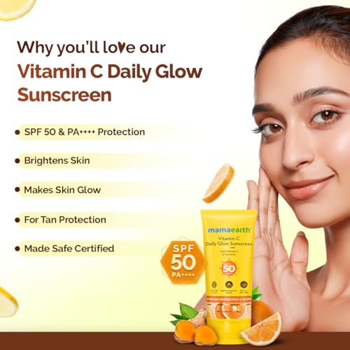 Mamaearth Vitamin C Daily Glow Sunscreen SPF 50 50g - Image 3