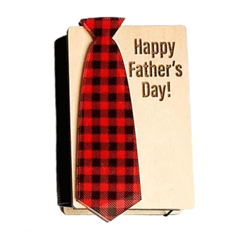 Porta biglietti di auguri per la festa del papà organizer per di in legno divertente scatola regalo per la del per di per Nero e