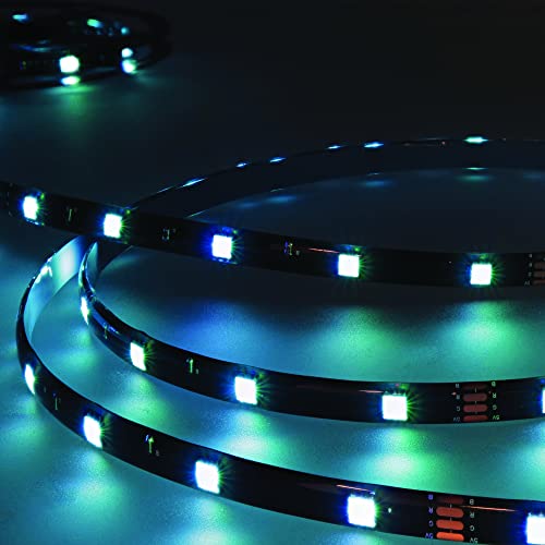 Image of XTREME 6ft Multicolor LED Strip, Customizable with Remote, 16 Color and 4 Modes, Ideal for Device Backlighting, USB-Powered from Items /Wall Adapter, Peel and Stick Installation