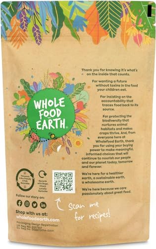 Wholefood Earth Organic Cassava Flour – 3 kg | GMO Free | Vegan | High Fibre | Certified Organic