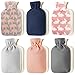 Price comparison product image CityComfort Hot Water Bottle with Soft Fleece Cover - Natural Rubber 2 Litre - British Design - UK Safe Tested