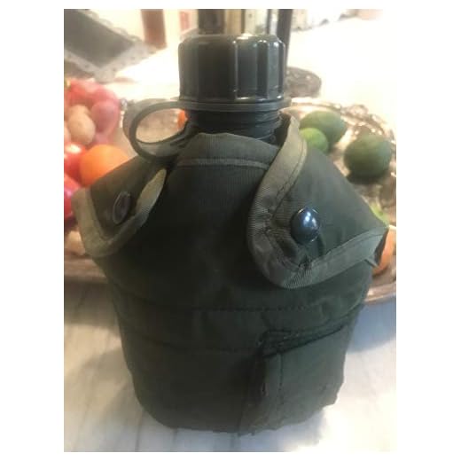 Military Outdoor Clothing Never Issued U.S. G.I. 1 quart Olive Drab Military Canteen with Previously Issued U.S. G.I. 1 quart ACU MOLLE Canteen/General Purpose Pouch