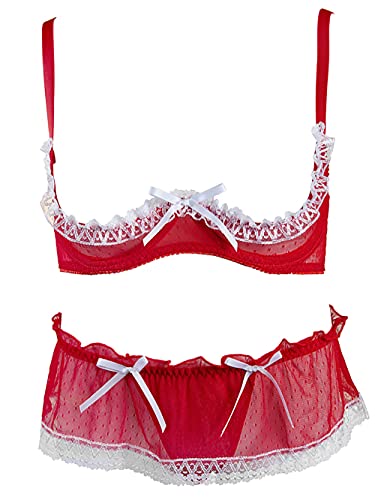 Lingerie 2 pièces en dentelle et soutiens-gorge réglables pour vos douces nuits de détente