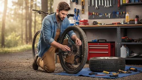 Image of Portable Tire Inflator Air Pump with 150 PSI & Tire Repair Kit, Cordless Air Compressor, Wireless Car Tyre Inflator, Digital Pressure Gauge, Rechargeable Air Pump for Car,Motorcycle, SUV, Bicycle.