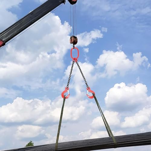 Chaînes de Levage, élingue à 2 brins en Acier allié G80, capacité de 1 à 30 tonnes, chaîne de Levage Haute résistance pour la manutention de Charges, élingues industrielles avec marquage STA