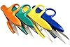 Golden Eagle Right/Left Craft Sewing Pruning Thread Scissors in Soft Vinyl Pouch 4pcs a Pack (4pcs Blue) #1
