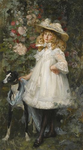 Portrait d'une jeune fille par Jebusa Shannon toile modern peinture décoration salon 60x90