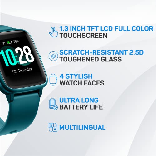 Octandra Move Veryfitpro Smart Watch Hr Heart Rate Sleep Monitor Ip68 Waterproof Activity Fitness Tracker Step Counter Pedometer Exercise Running Watch Fitness Watches For Men & Women (Id205L) (Green) #TOP1