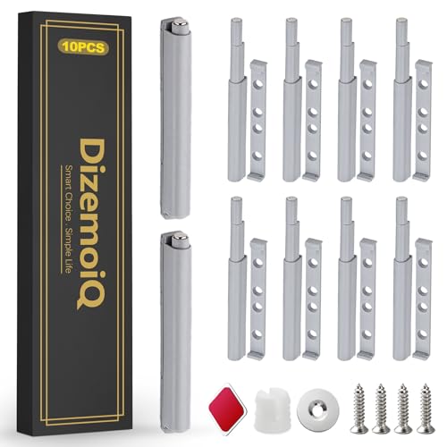 DizemoiQ 10 Stück Magnetische Push-to-Open Türöffner für Schrank Schublade und Tür Tip-On Entriegelungsriegel Türmechanismus für Möbel einfache Montage