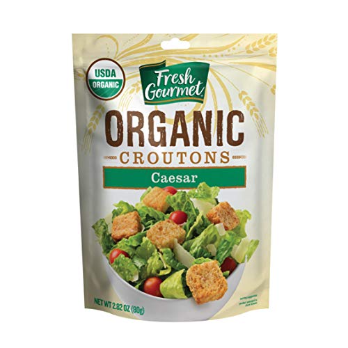 Image of Fresh Gourmet Specialty Croutons | Organic Caesar | 2.82 Ounce, Pack of 15 | Crunchy Salad Topper