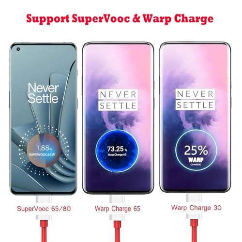 Image of Original Oneplus 30W Dash Type A to C Data Sync Fast Charging Cable Compatible with 12 /12R /11 /11R /10 Pro /10R /10T /9R /9Rt /8 /8T /Nord 3 /Ce 3 /Ce 3 Lite /Nord 2 /Ce 2 /Ce2Lite,Open Support Warp,Supervooc, Red