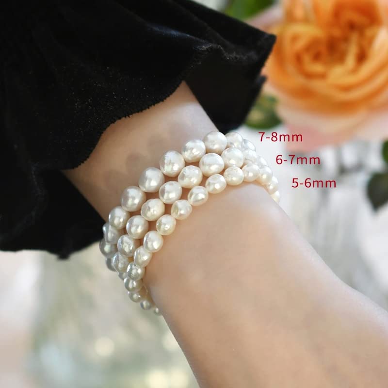 Braccialetti di Perle Barocche d'Acqua Dolce Naturali Regali di Gioielli di Moda per Le Donne Nuova Tendenza