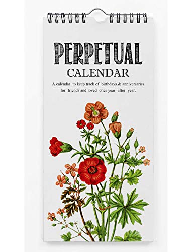 Inkdotpot Floral Calendario Perpetuo Rústico Colgante De Pared Aniversario Evento Especial Recordatorio Calendario Libro Diario Estacionario Colgante De Pared De Tarjetas De Regalo De Cumpleaños Cover