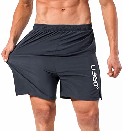 Image of Men's Workout Running Shorts Quick Dry Lightweight Gym Shorts with Zip Pockets S5Shorts