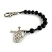 Catholic Prayer Pocket Rosary Saint Michael the Archangel Medal Black Beads Corded Rosary Keychain Tenner Open Style One Decade Rosary
