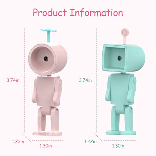 2 piezas lámpara de noche robot con base magnética miniatura 7