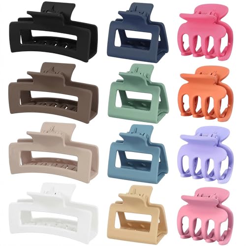 SMKSL 12 Pcs Hair Claw Clips for Women &amp; Girls 3 Styles Hair Accessories