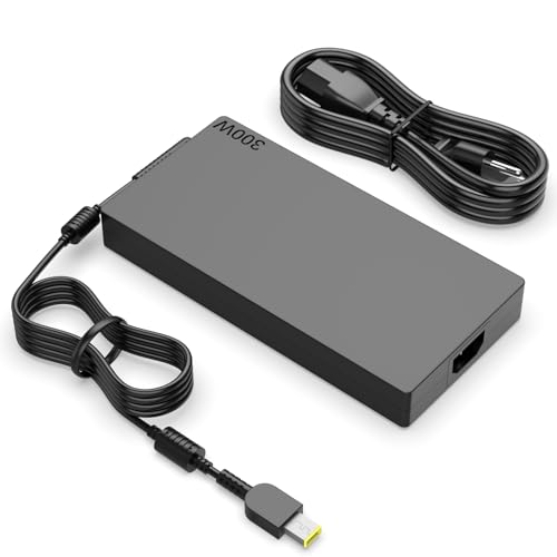 GKLSPL 300W Slim Tip Laptop Charger Compatible with Lenovo Legion 7 7i 5i 5 5 pro Laptop R7000P R9000P R9000K Y9000K Y9000X DL300SDC3A GX21F23045 SA10R16956 5A10W86289 Gaming Laptop Power Adapter