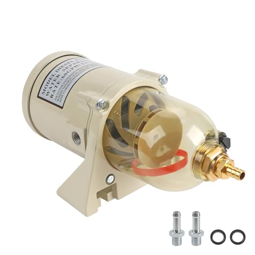 Diesel Fuel Filter Oil Water Separator With Bolt Turbine Marine Boat Superior 60 GPH 30 Micron Racor Fuel Water Separator Replace# 500FG 500FH
