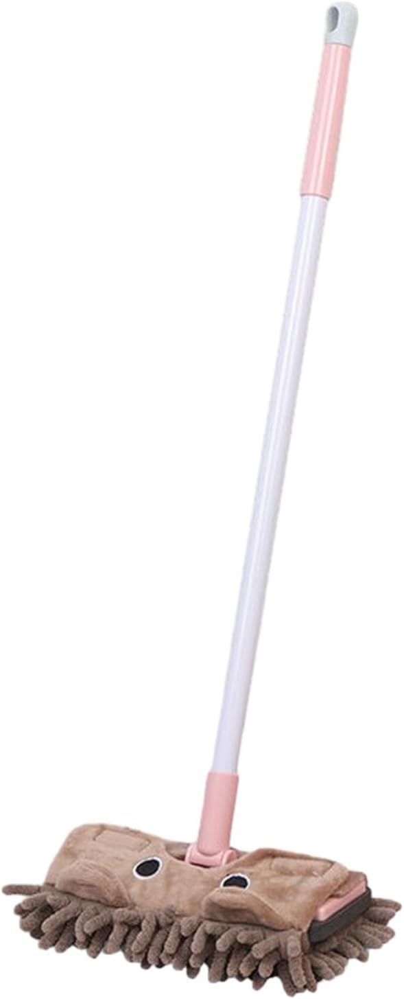 Kids Mini Mop Toy, Role Play Basic Skills Preschool Pretend Play Housekeeping Cleaning Tool for Imagination, Pink