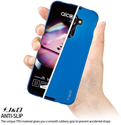 J&D Case Compatible for Idol 4S Case, Drop Protection Slim Cushion Shock Resistant Protective TPU Slim Case for Alcatel Idol 4S Bumper Case, Black
