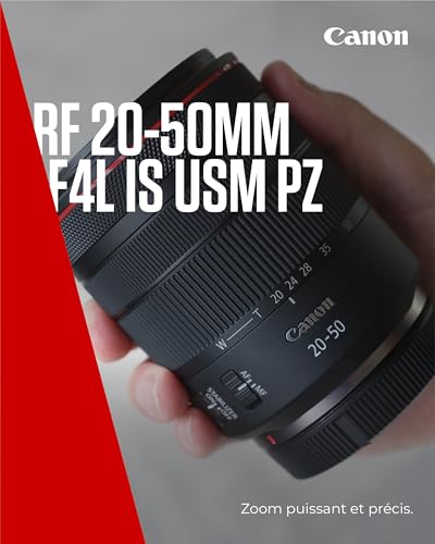 Objectif Zoom Canon RF 20-50mm F4L IS USM PZ – Moteur AF USM, Lentilles en Verre UD - vue 4
