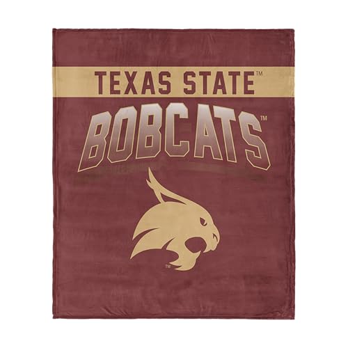 Northwest Texas State Bobcats NCAA Bevel Silk Touch Throw Blanket 50x60 inches