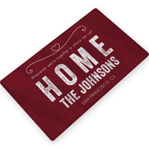 Bosajewel Personalized Photo Floor Mat for Kitchen Custom Picture Indoor
