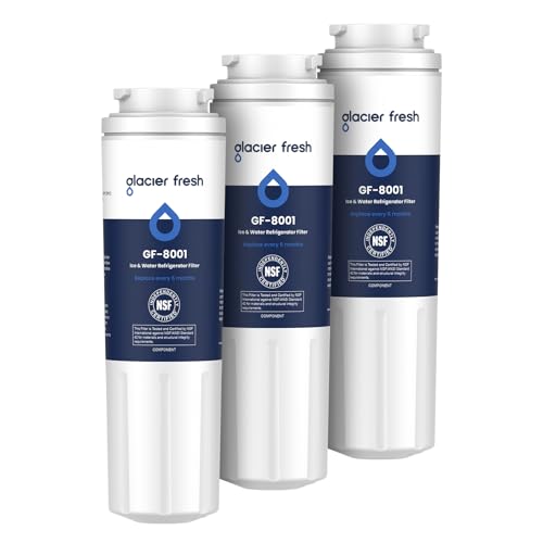 GLACIER FRESH UKF8001 Compatible with Whirlpool Refrigerator Water Filter 4, EDR4RXD1, EveryDrop Filter 4, 4396395, Maytag UKF8001, UKF8001AXX, WHR4RXD1, KAD4RXD1, 46-9006, Puriclean II, Pac