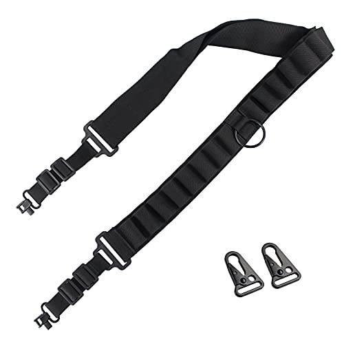Depring Shotgun Ammo Sling Adjustable 2 Points Gun Shoulder Strap With 16 Loops For 12G 20G Shells #TOP1