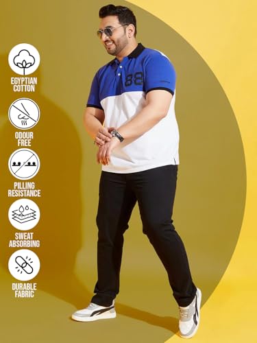 Image of Bigbanana Plus Size Men's Regular Fit Solid Trousers