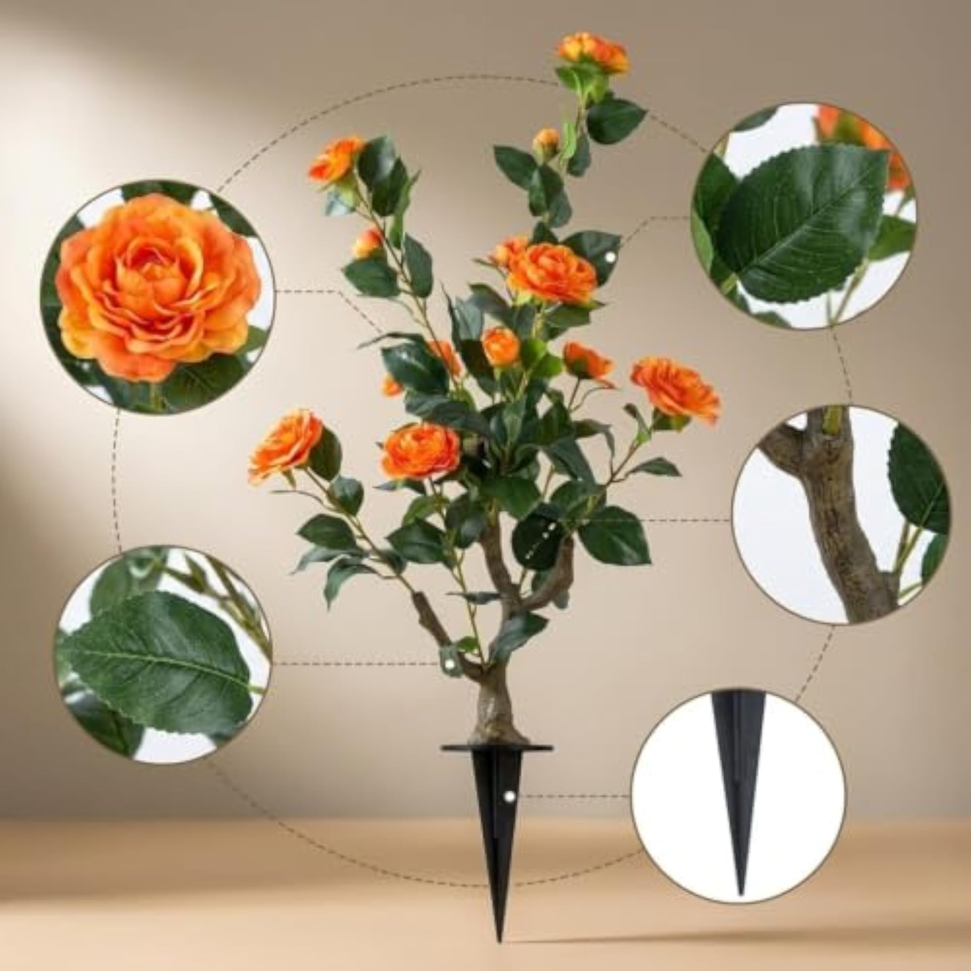 Artificial Eucalyptus Camellia Flower Bouquet for Home Decor