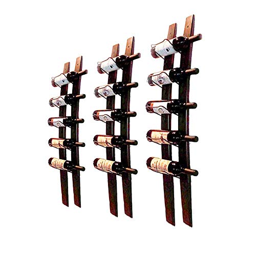 CMCNCBC Barrel Stave Wine Rack, Wall Mounted Wood Wine Rack, Wine Bottle Holder Towel Rack, 6 Wine Bottle Rack Holder Shelf Rustic Wood Wall Wine Rack ( Red Wine Rack )