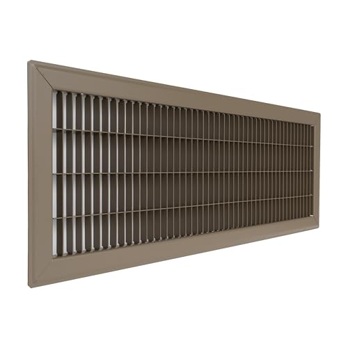 Fits 8x24 and 24x8 Duct Opening | Return Air Floor Grille by Handua | Walkable Vent Cover Grill for Floor | Brown | Heavy Duty Fixed Blades | Outer Dimensions: 9.75"W X 25.75"H by Handua - Used condition - Image 5