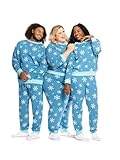 JOLLIDAYS x Glitter and Lazers Women's, 2 Piece Crewneck & Jogger Set, Up to Snow Good-Blue Jay, Small