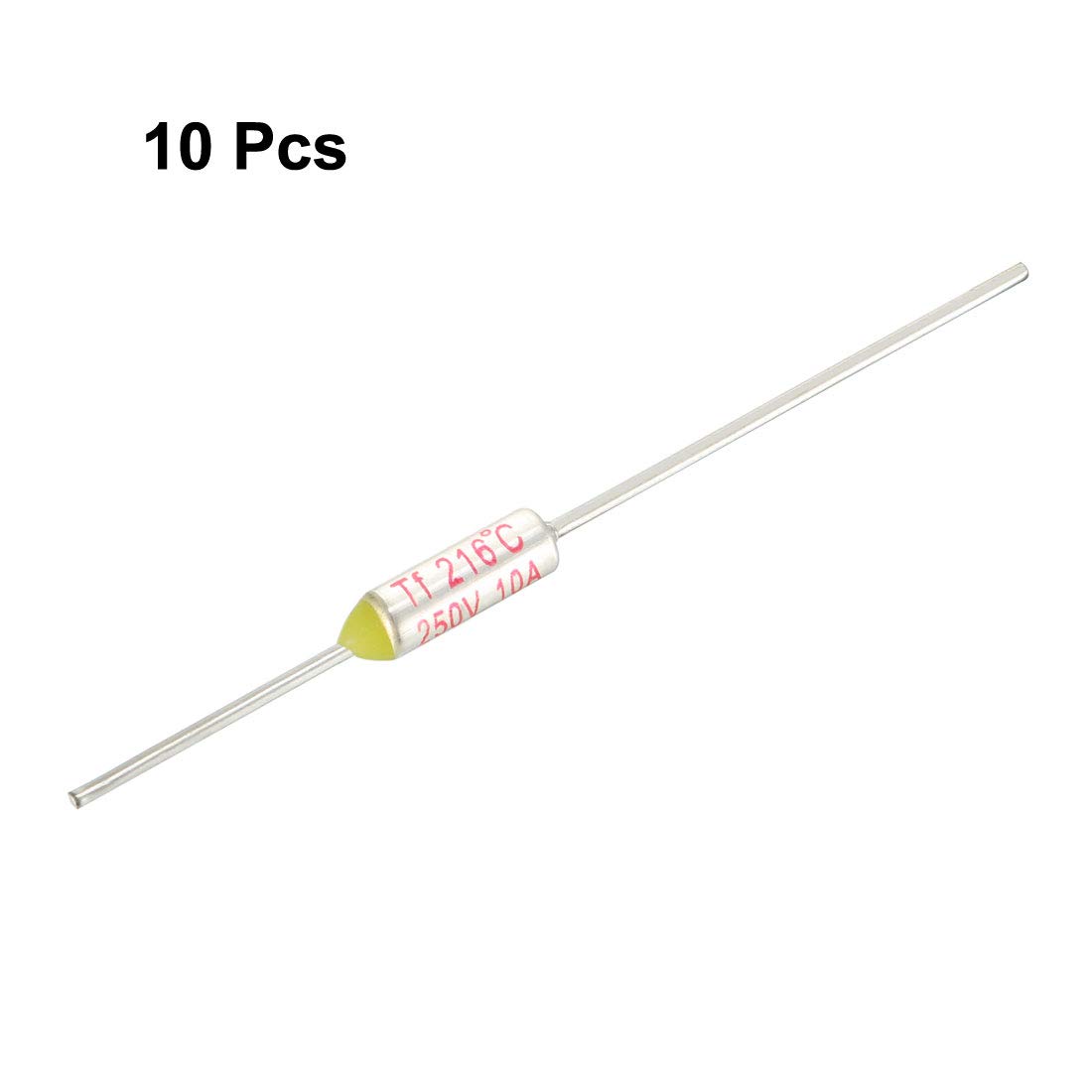 uxcell 250V 10A 216 Celsius Circuit Cut-Off Temperature Thermal Fuse 10 Pcs