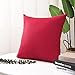 1 szt. Duże poszewki na poduszki zewnętrzne dekoracyjne wodoodporne poszewki na poduszkę Nordic zwykły kwadratowy poszewka na poduszkę-czerwony, 30x50cm (12x20in)