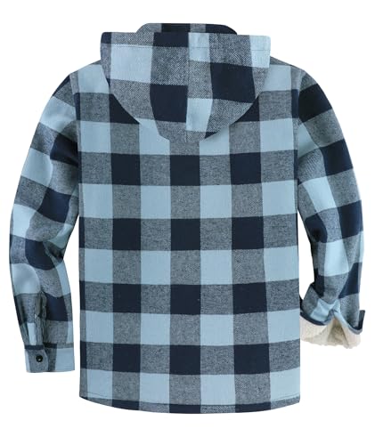 Image of SCODI Men's Flannel Shirt Jacket Fleece Sherpa Lined Plaid Zip Up Hoodies | Machine Wash, 4 Pockets, Big and Tall, Vintage, Classic, Stylish, Casual, Heavyweight Sweatshirt, Winter Outwear, Warm Coat
