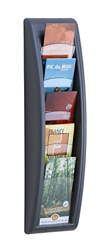 Présentoir mural porte-brochure Paperflow Quick Fit 4062.11 anthracite pour rangement format A4