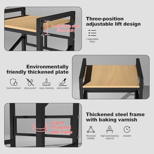 Adjustable Metal Washing Machine Storage Shelf - Space-Saving Dryer Stand & Over-The-Toilet Rack for Bathroom & Laundry Room nization - Sturdy Stacking Kit for Home Storage Solutions - Image 3